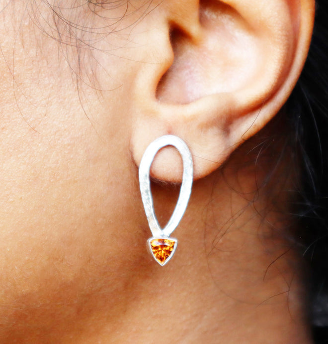 Brown Zircon Earrings