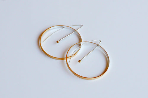Light Textured Sterling Silver Hoops