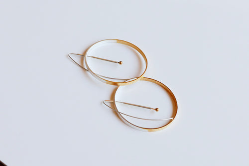 Light Textured Sterling Silver Hoops