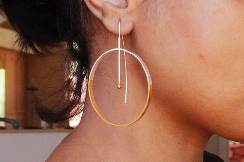 Light Textured Sterling Silver Hoops