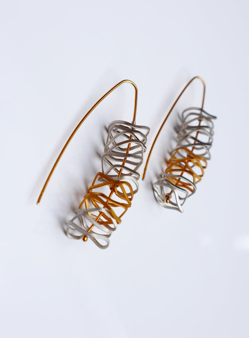 Swirl Earrings 20ct Gold Plated