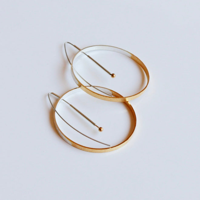 Light Textured Sterling Silver Hoops