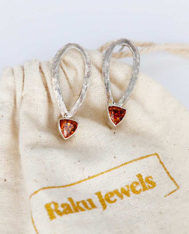 Brown Zircon Earrings