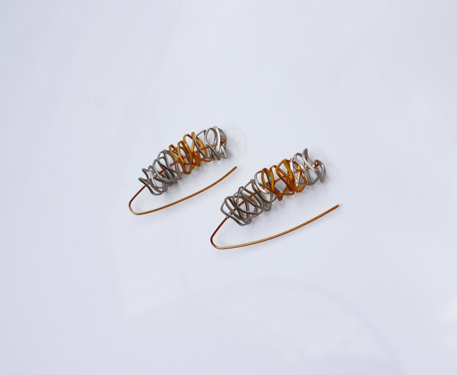 Swirl Earrings 20ct Gold Plated