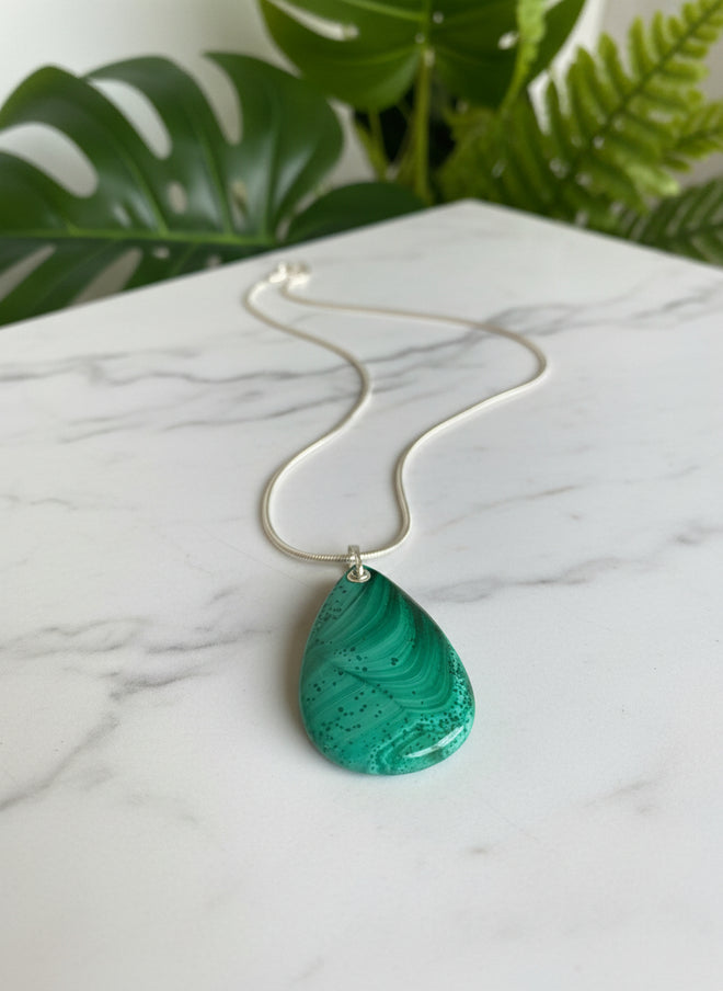 Malachite Necklace by Nancy Foo