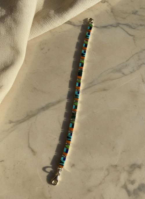 Multi Stone Link Bracelet