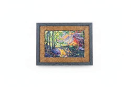 West Fork Reflections — Sedona AZ — Original Palette-Knife Oil on Wooden Panel