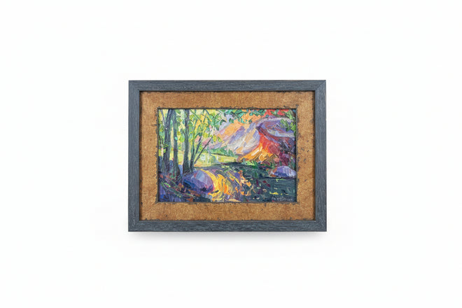 West Fork Reflections — Sedona AZ — Original Palette-Knife Oil on Wooden Panel