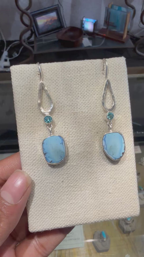 One-of-a-Kind Lavender Turquoise & Teal Apatite Sterling Silver Earrings
