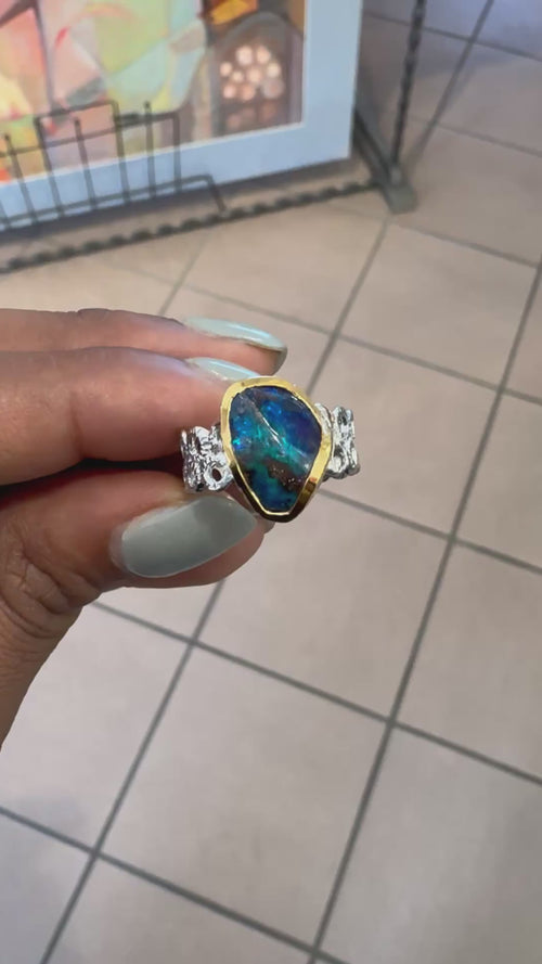 Boulder Opal Ring
