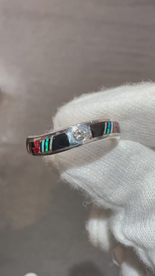 Fancy Moonlight - Navajo Stone Inlaid