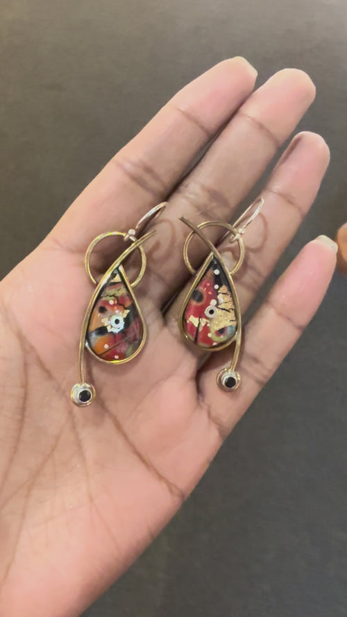 Black Spinel Earrings