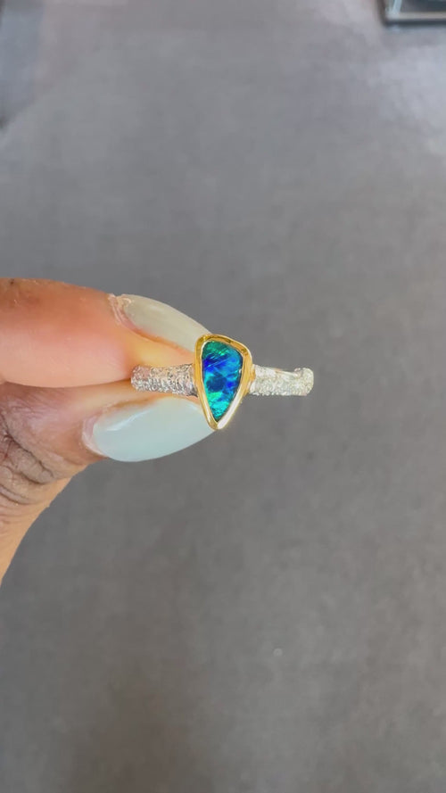 Boulder Opal Ring