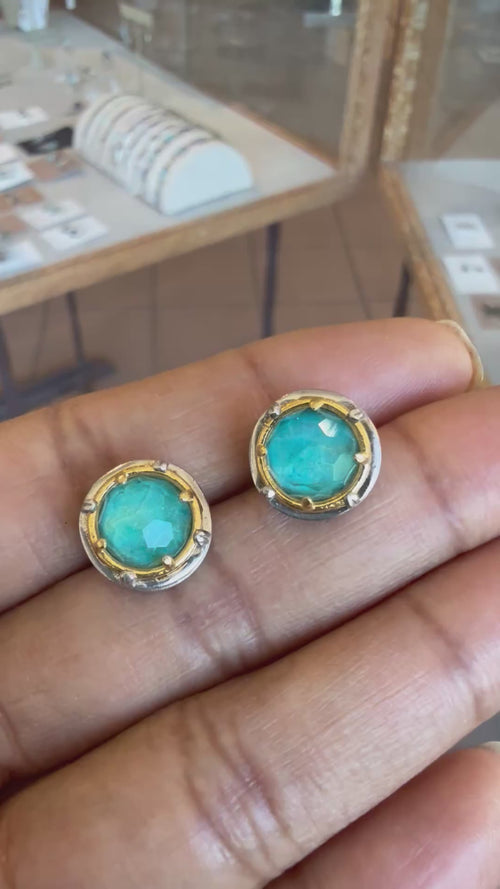 Stud Earrings Blue Color