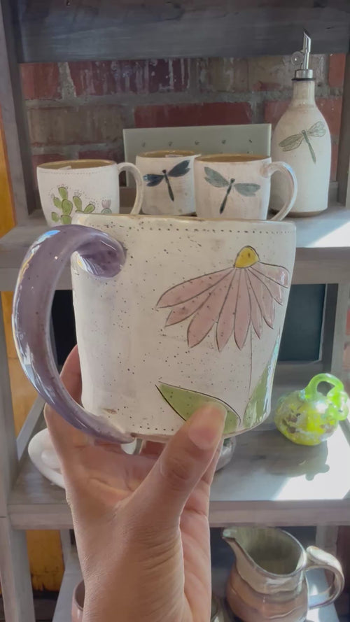 Handmade Ceramic Flower Coffee Mug