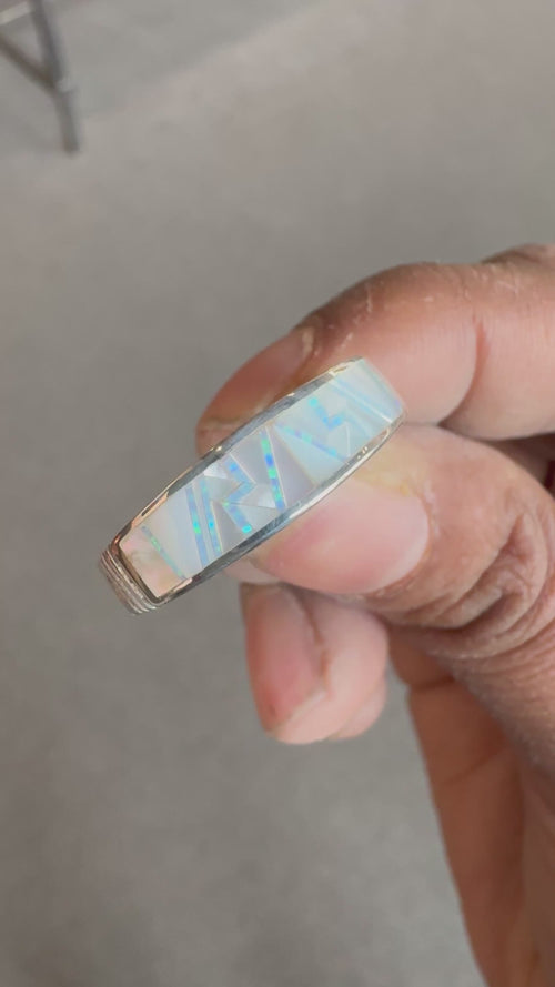 Fancy Mother of Pearl and Opal Ring