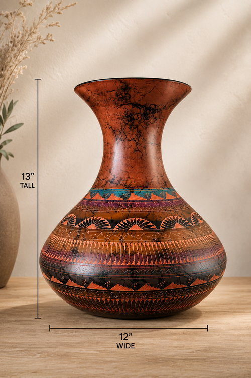 Samantha Willie Navajo pottery vessel measuring 13 inches tall and 12 inches wide