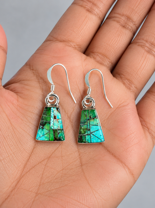 Sonoran Turquoise Sterling Silver Dangle Earrings