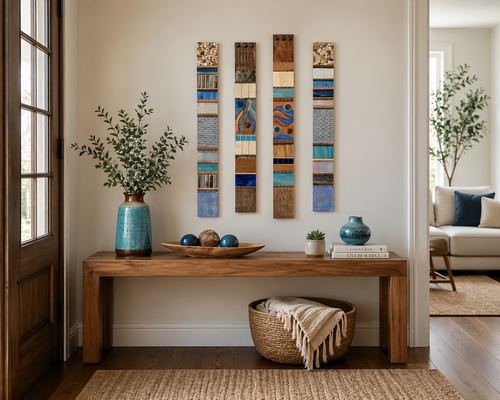 Southwest Totems 24.5”h x 3”w by Julie Hemer